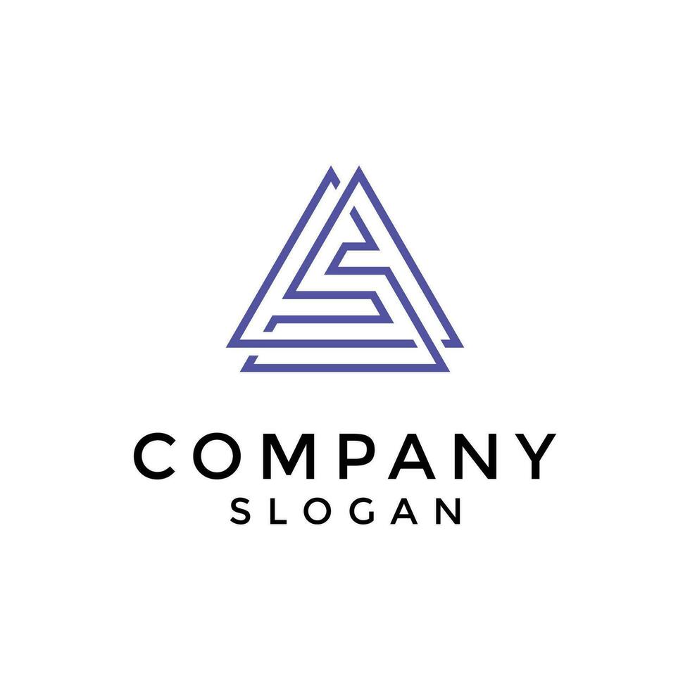 moderne et élégant lettre s Triangle logo vecteur