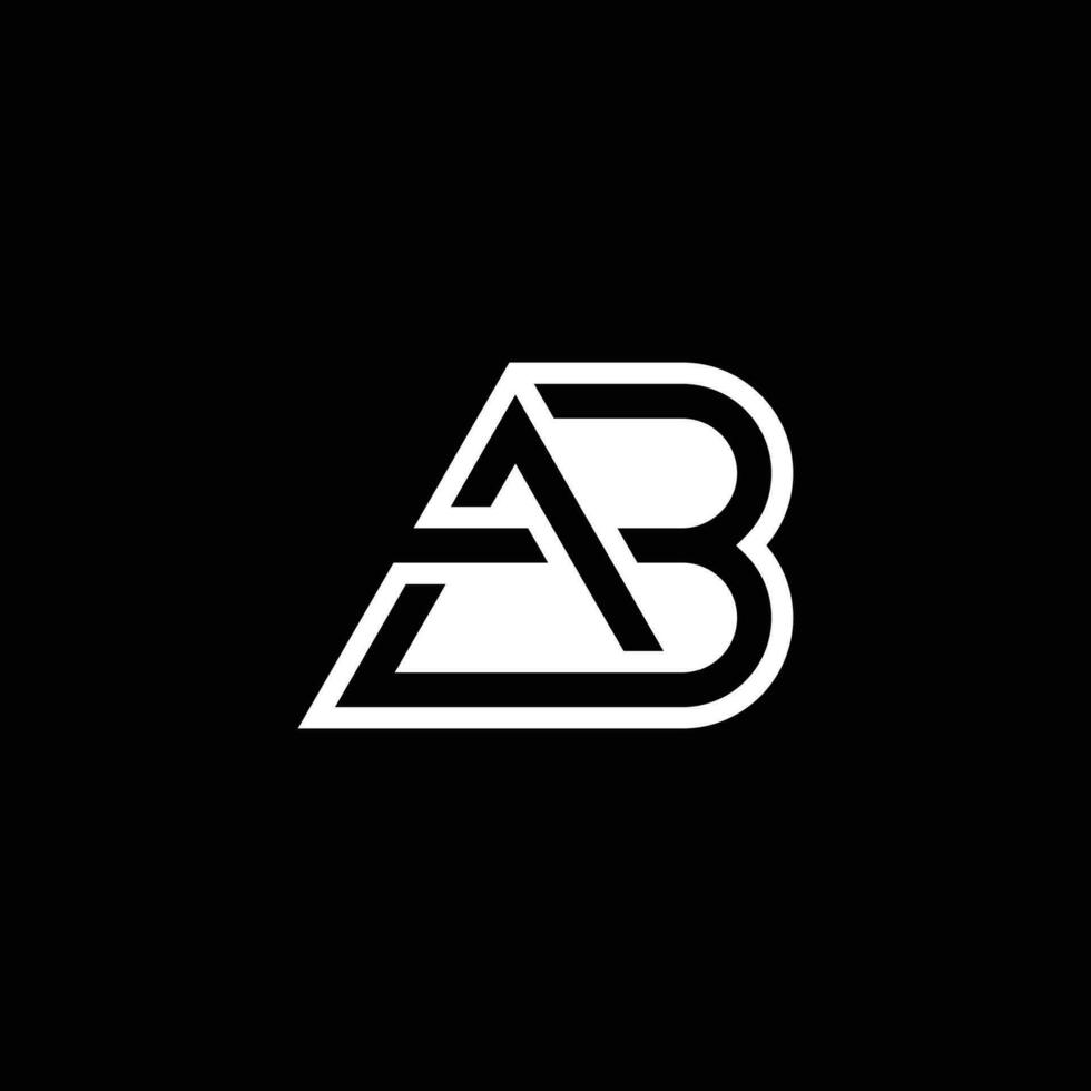 moderne un B ou ba marque de lettre logo. vecteur