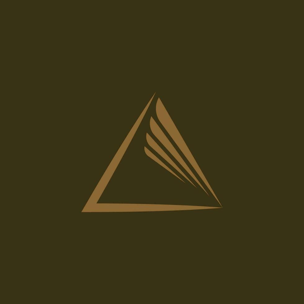 Triangle aile logo. delta mouche logo vecteur