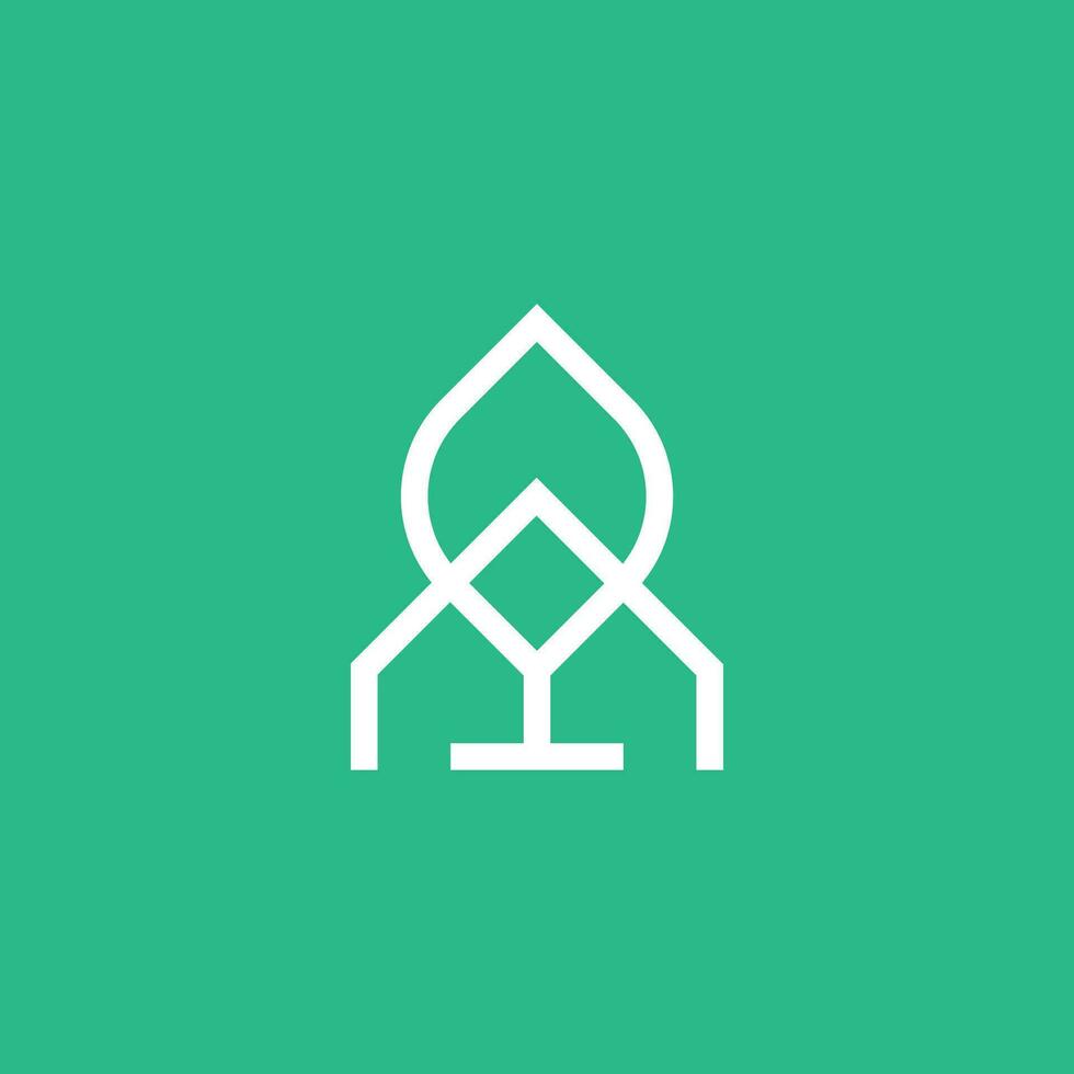 arbre maison logo. logo combinaison de maison et arbre. adapté pour basé sur l'environnement entreprise, construction et propriété. vecteur