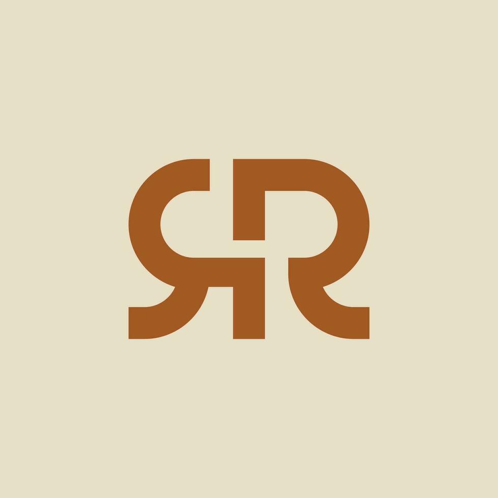 initiale lettre r logo. double r monogramme. 2r réfléchi logo vecteur