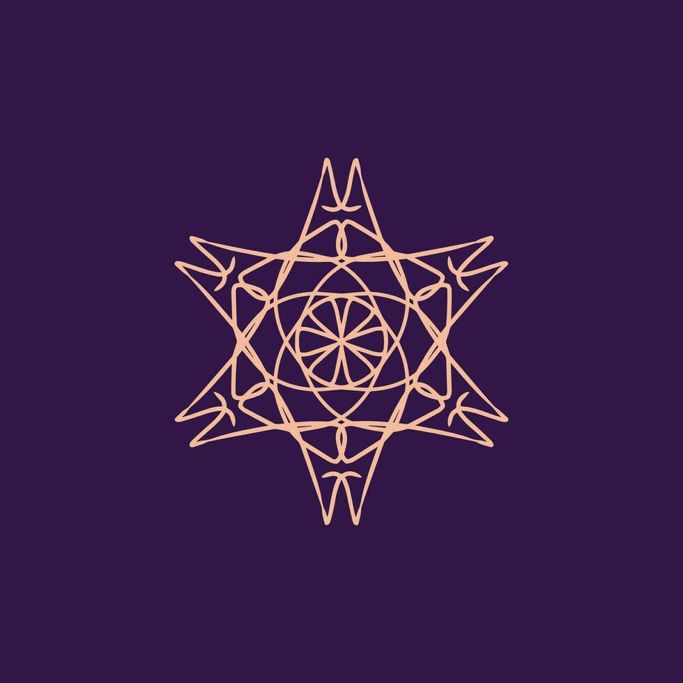 abstrait rose et foncé violet floral mandala logo. adapté pour élégant et luxe ornemental symbole vecteur