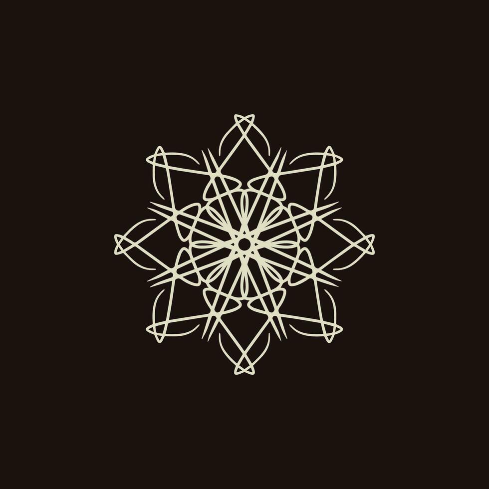 abstrait lumière gris et foncé marron floral mandala logo. adapté pour élégant et luxe ornemental symbole vecteur