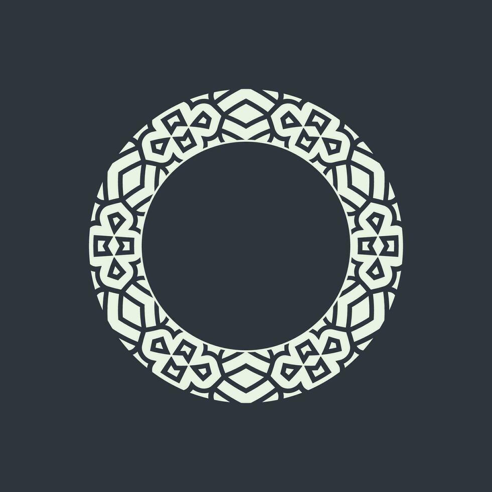 abstrait art décoratif cercle ornemental modèle Cadre vecteur