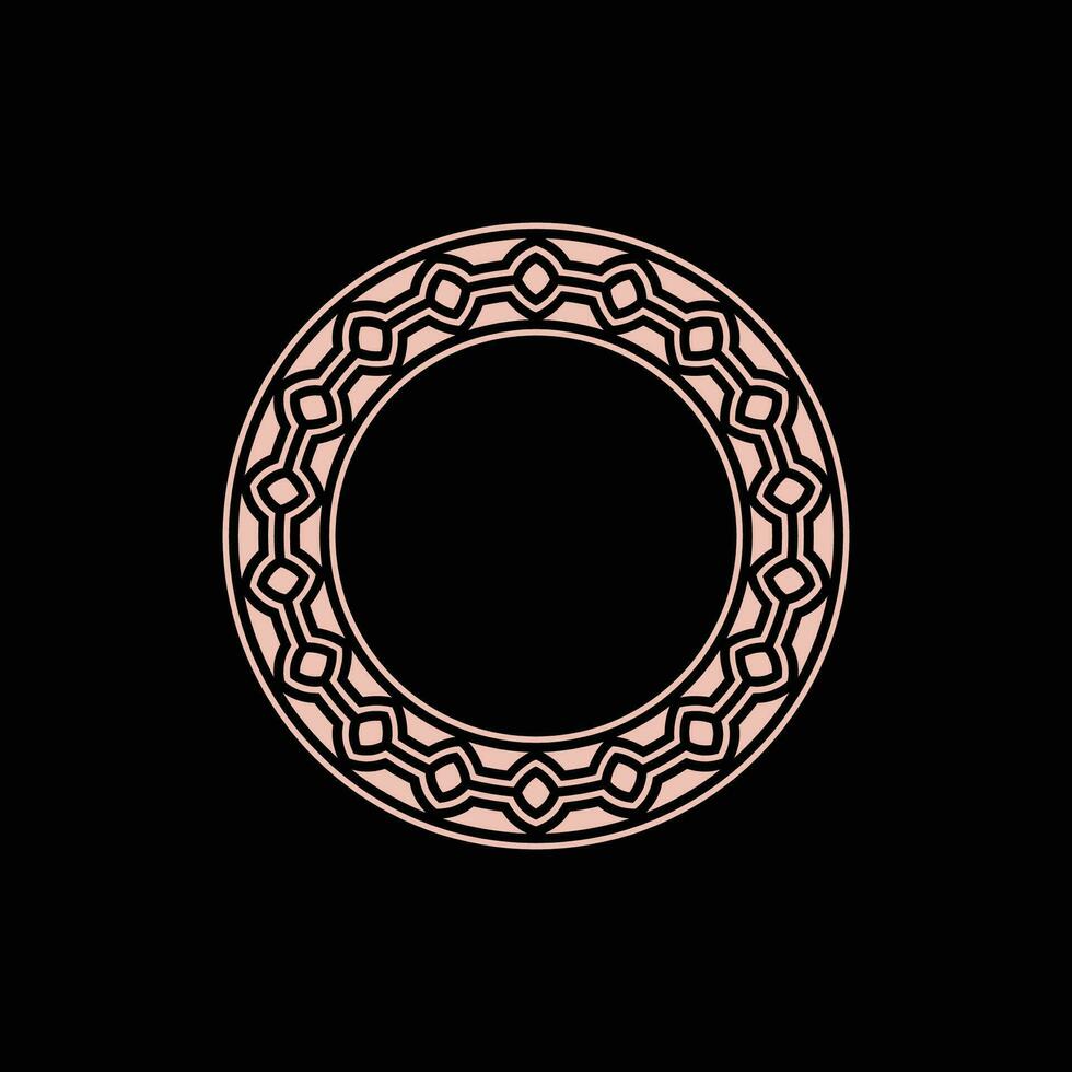 abstrait art décoratif cercle ornemental modèle Cadre vecteur