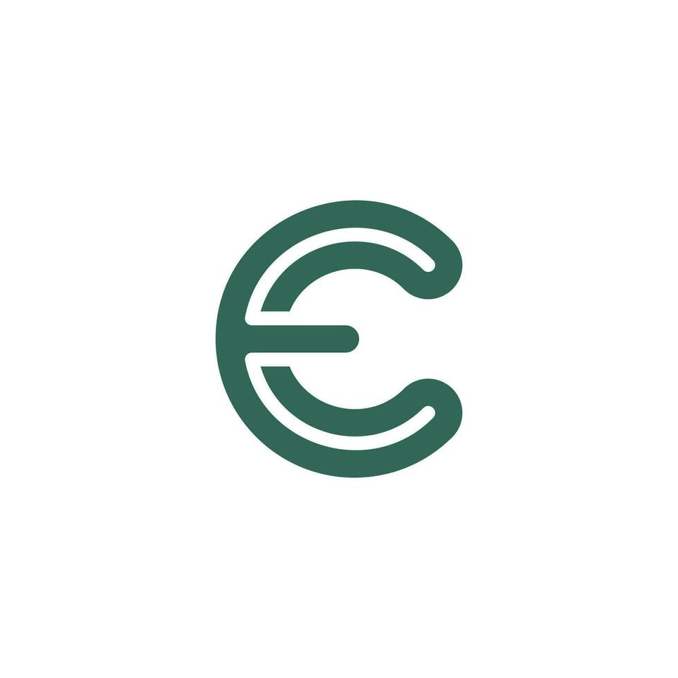lettre ec ou ce logo vecteur
