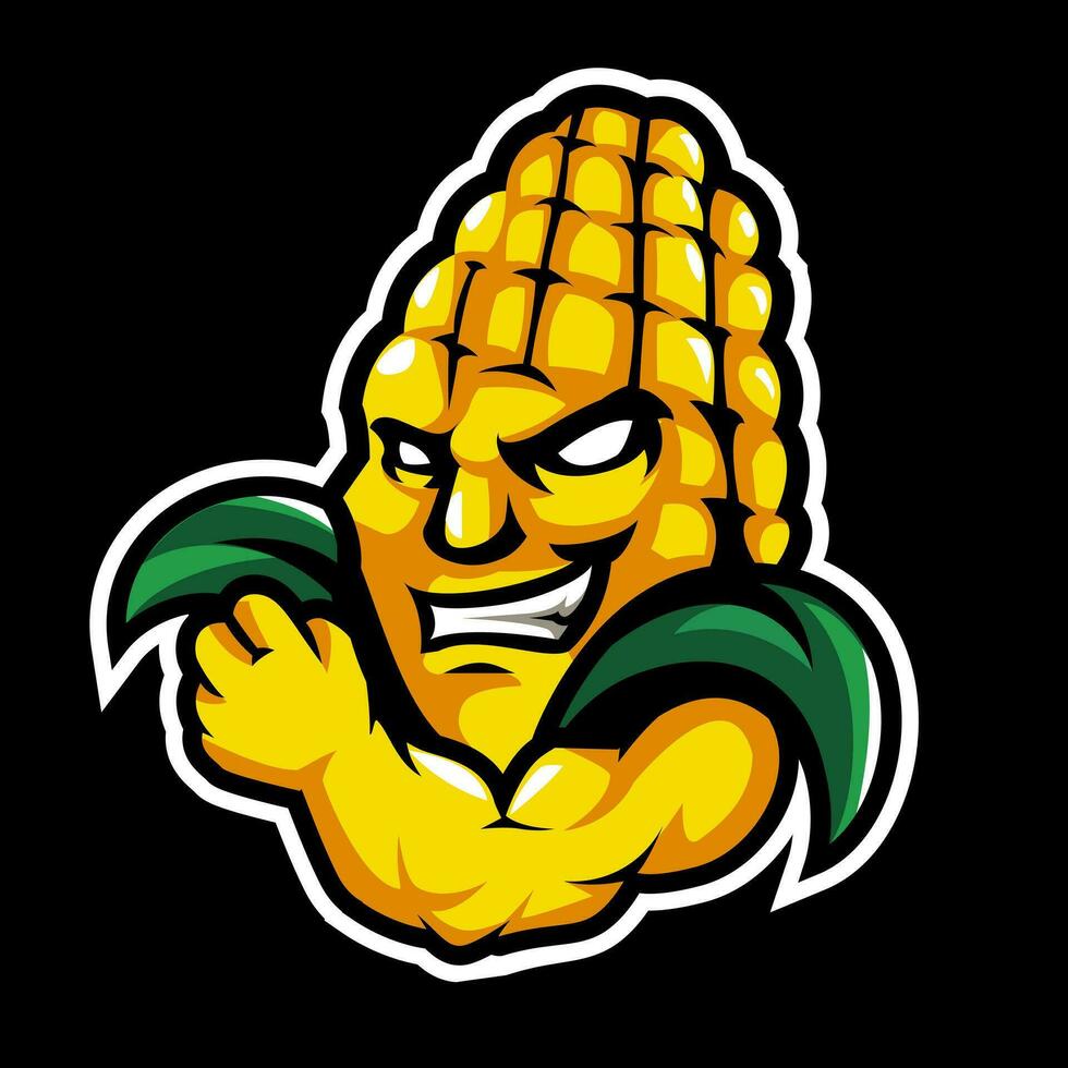 blé fort mascotte logo illustration vecteur