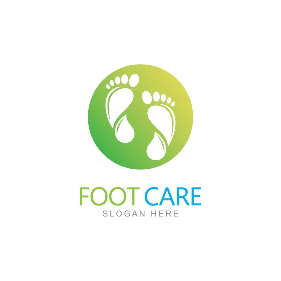 modèle de conception de logo de soins des pieds vecteur