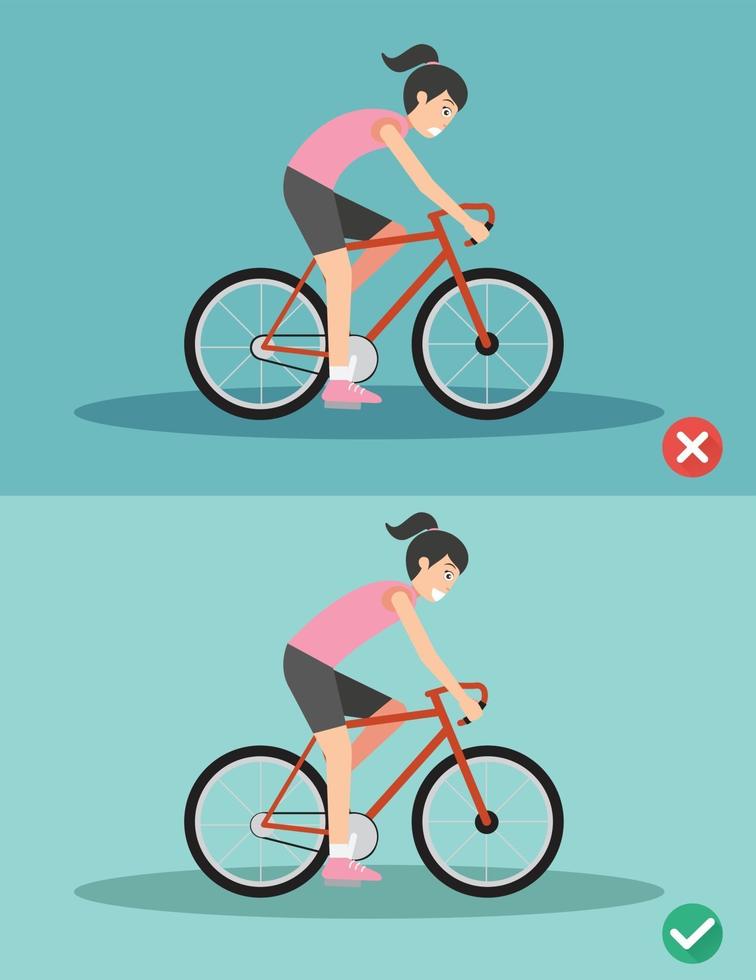 les meilleures et les pires positions pour faire du vélo vecteur