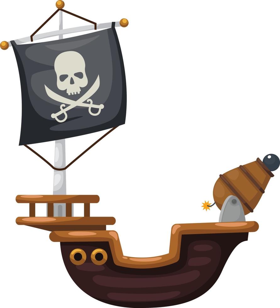 vecteur de bateau pirate
