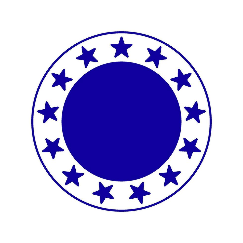 rond américain drapeau Cadre vecteur