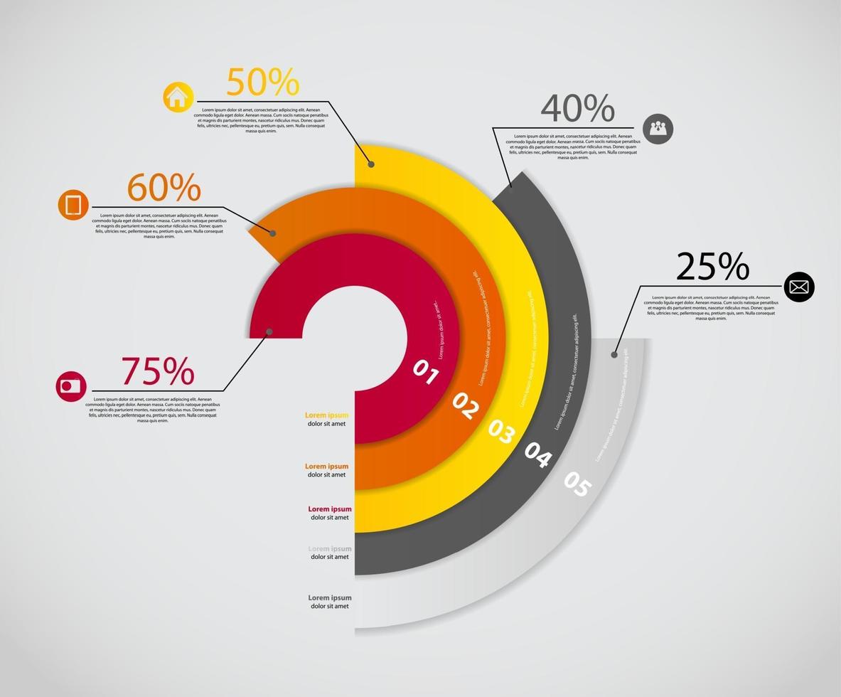 illustration vectorielle de modèle d'entreprise infographique vecteur