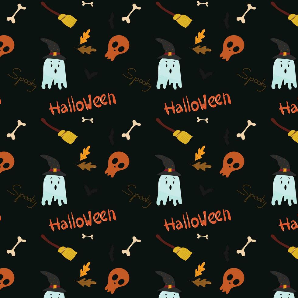 Halloween détails modèle vecteur illustration