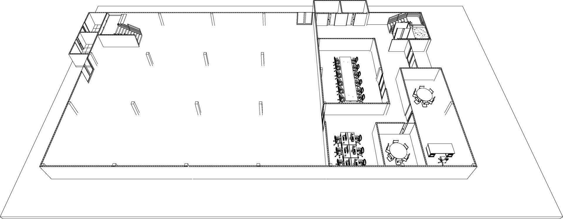 3d illustration de Résidentiel projet vecteur