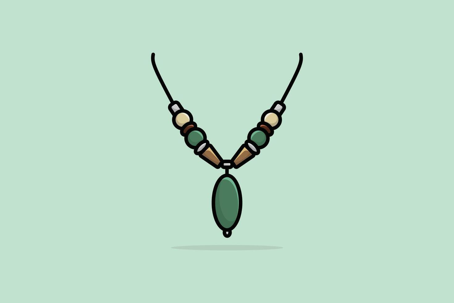 femelle mode élégant perles Collier vecteur illustration. beauté mode objets icône concept. élégant et décontractée branché Collier vecteur conception.