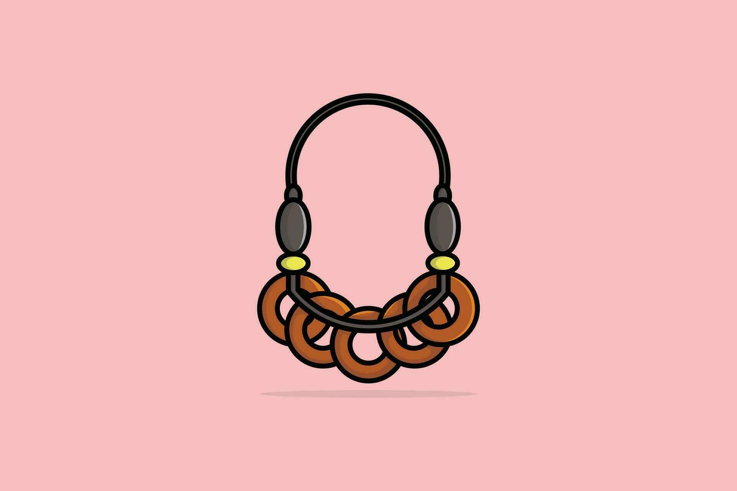 branché mode femmes cou Collier vecteur illustration. beauté mode objets icône concept. élégant et décontractée branché Collier vecteur conception.