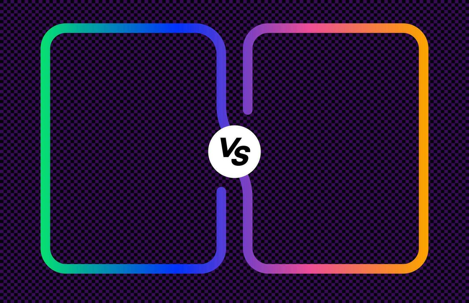 vecteur contre bannière avec cadre et signe vs