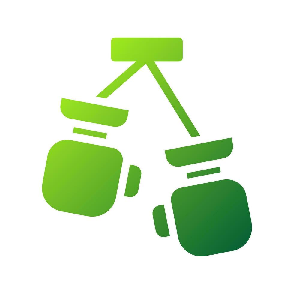 boxe icône solide pente vert sport symbole illustration. vecteur