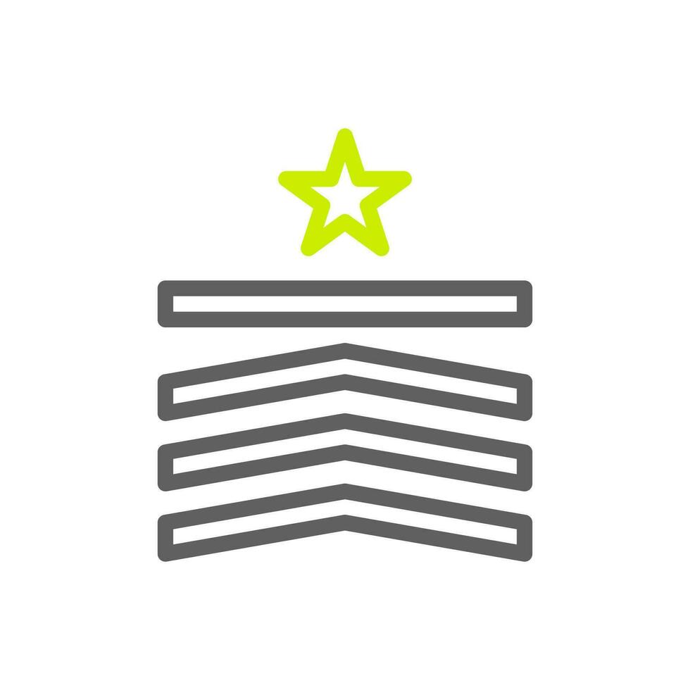 badge icône bicolore gris vibrant vert Couleur militaire symbole parfait. vecteur