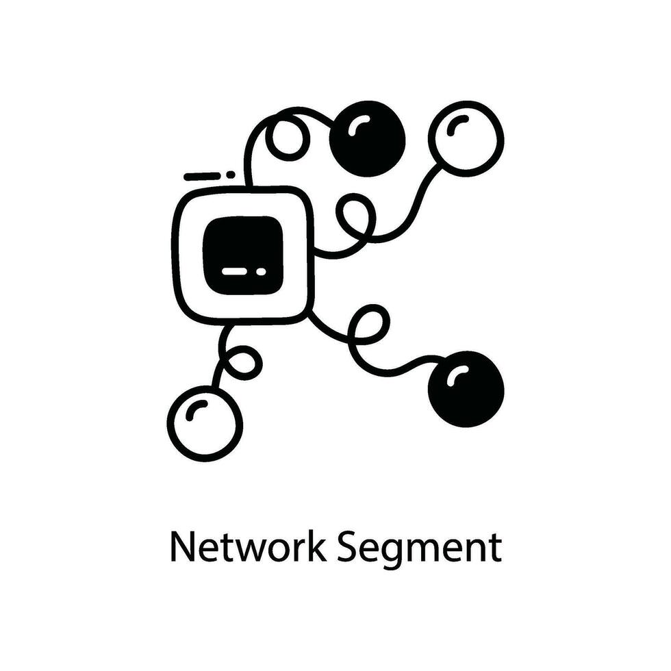 réseau segment griffonnage icône conception illustration. la mise en réseau symbole sur blanc Contexte eps dix fichier vecteur