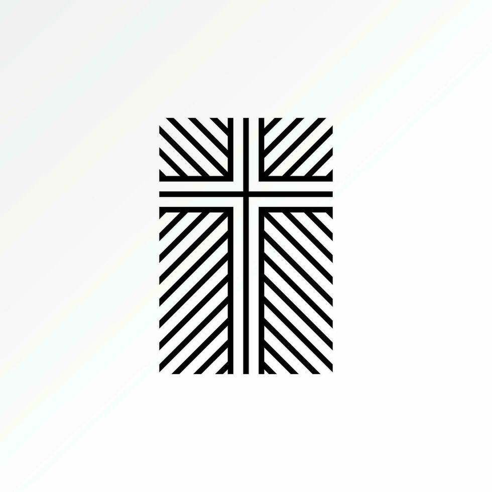 logo conception graphique concept Créatif abstrait prime vecteur Stock signe unique fenêtre art modèle traverser église Christian. en relation à religion intérieur