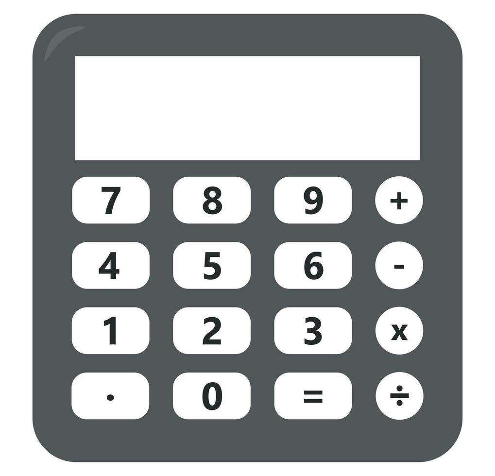 électronique calculatrice dans plat style isolé sur blanc Contexte. vecteur