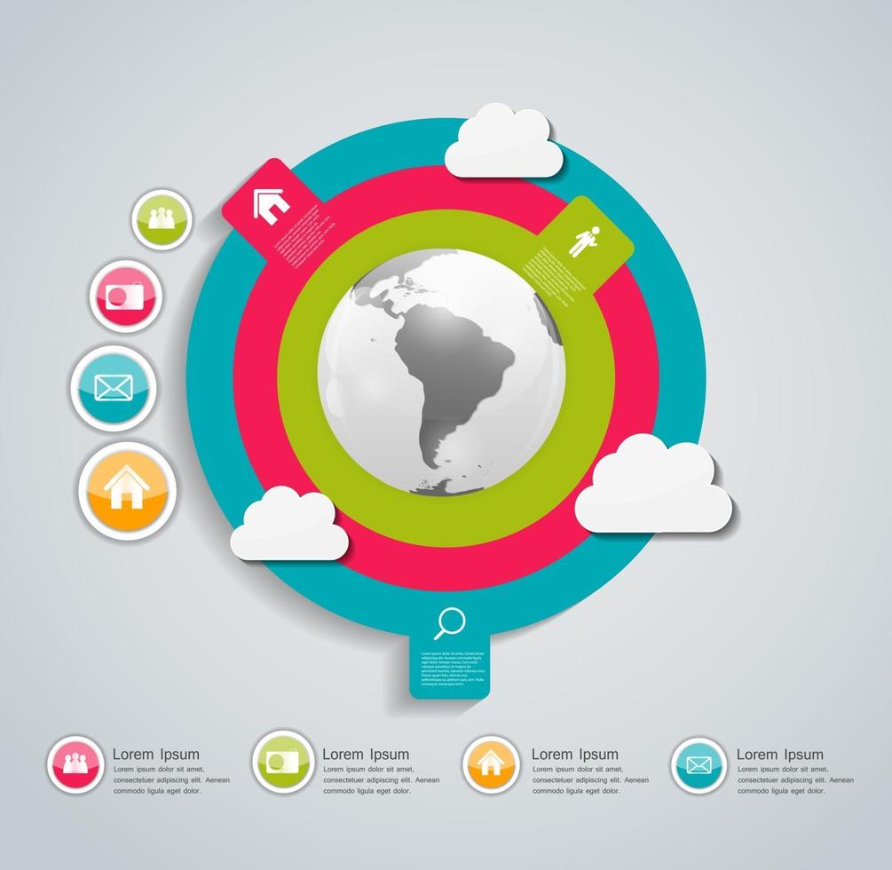 illustration vectorielle de modèle d'entreprise infographique vecteur