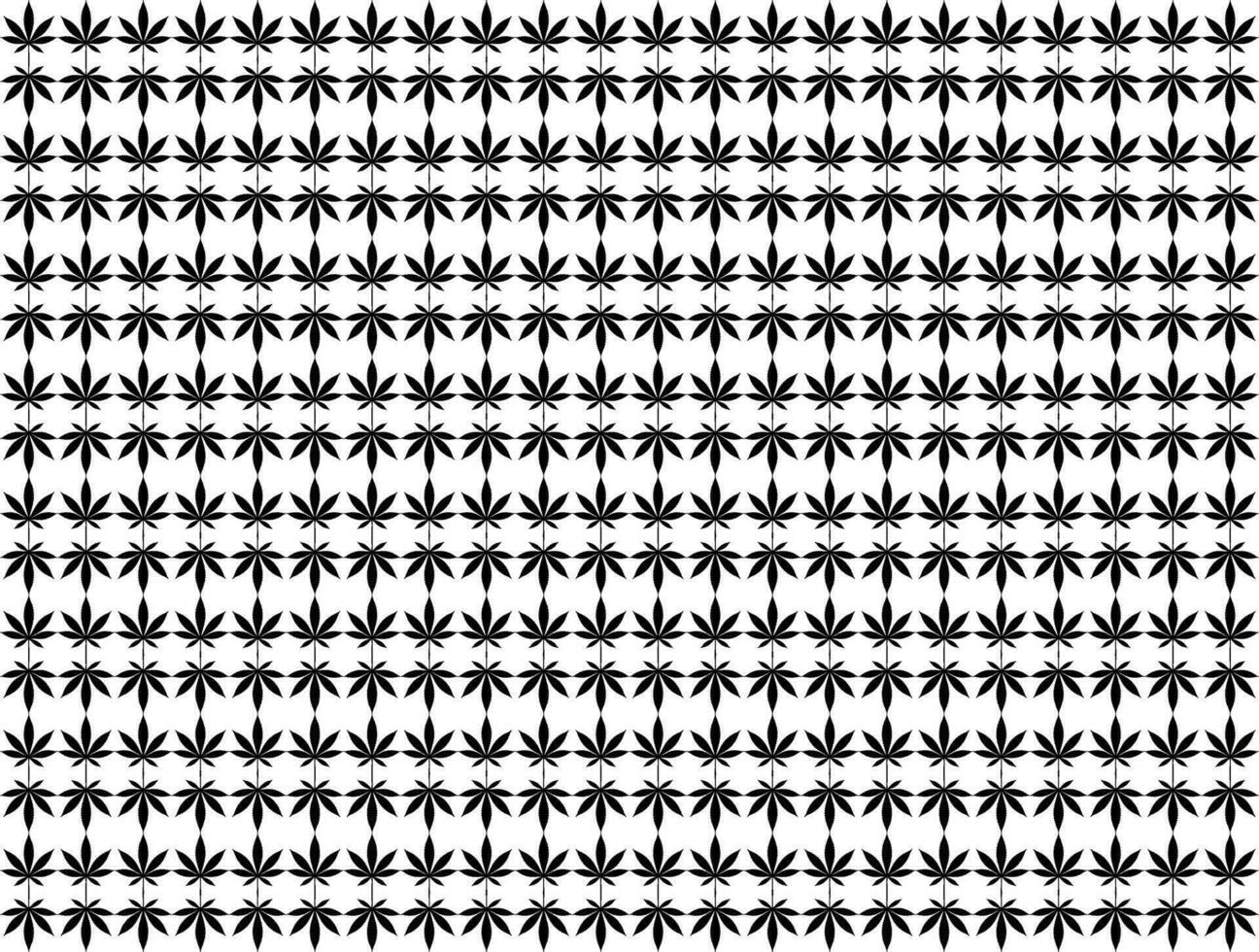 cannabis aussi connu comme marijuana feuille silhouette motifs modèle, pouvez utilisation pour décoration, orné, fond d'écran, toile de fond, textile. mode, tissu, tuile, sol, couverture, emballage, etc. vecteur illustration