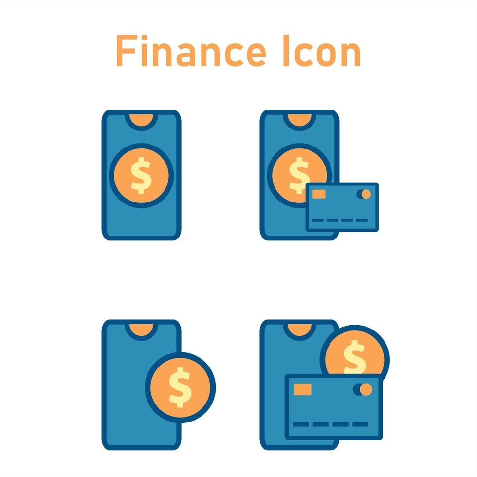 smartphone avec icône de l'argent. icône de banque mobile vecteur