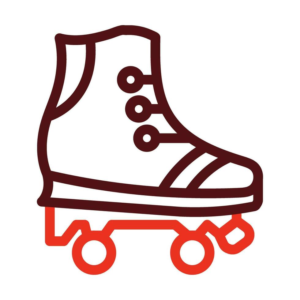 rouleau patin vecteur épais ligne deux Couleur Icônes pour personnel et commercial utiliser.