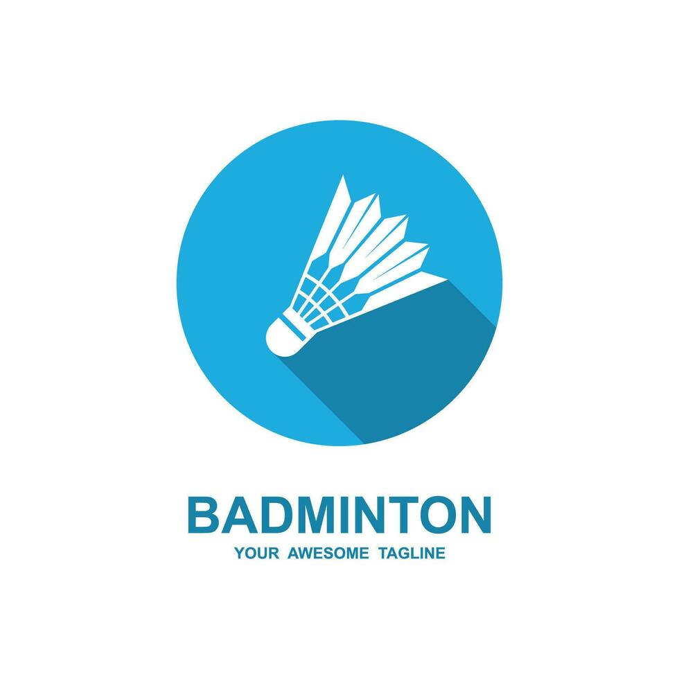 conception de badminton logo vector icon illustration