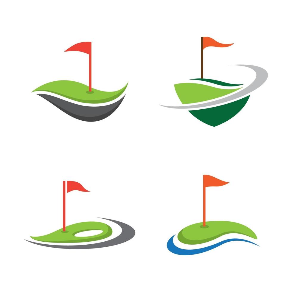 icône de vecteur de logo de golf