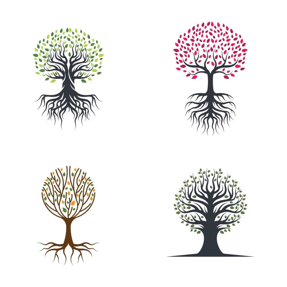 conception d'images de logo d'arbre vecteur