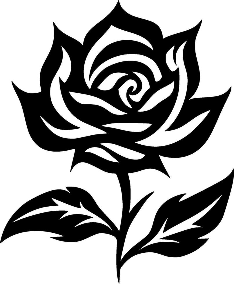 Rose - minimaliste et plat logo - vecteur illustration