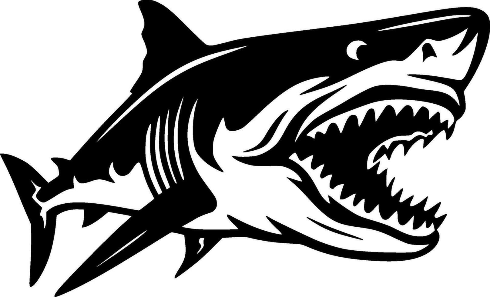 requin - minimaliste et plat logo - vecteur illustration