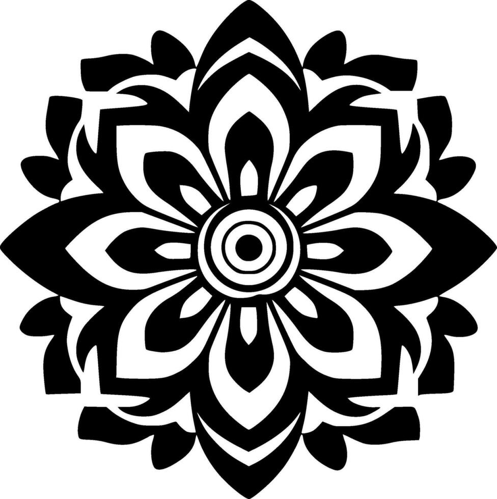 mandala, minimaliste et Facile silhouette - vecteur illustration