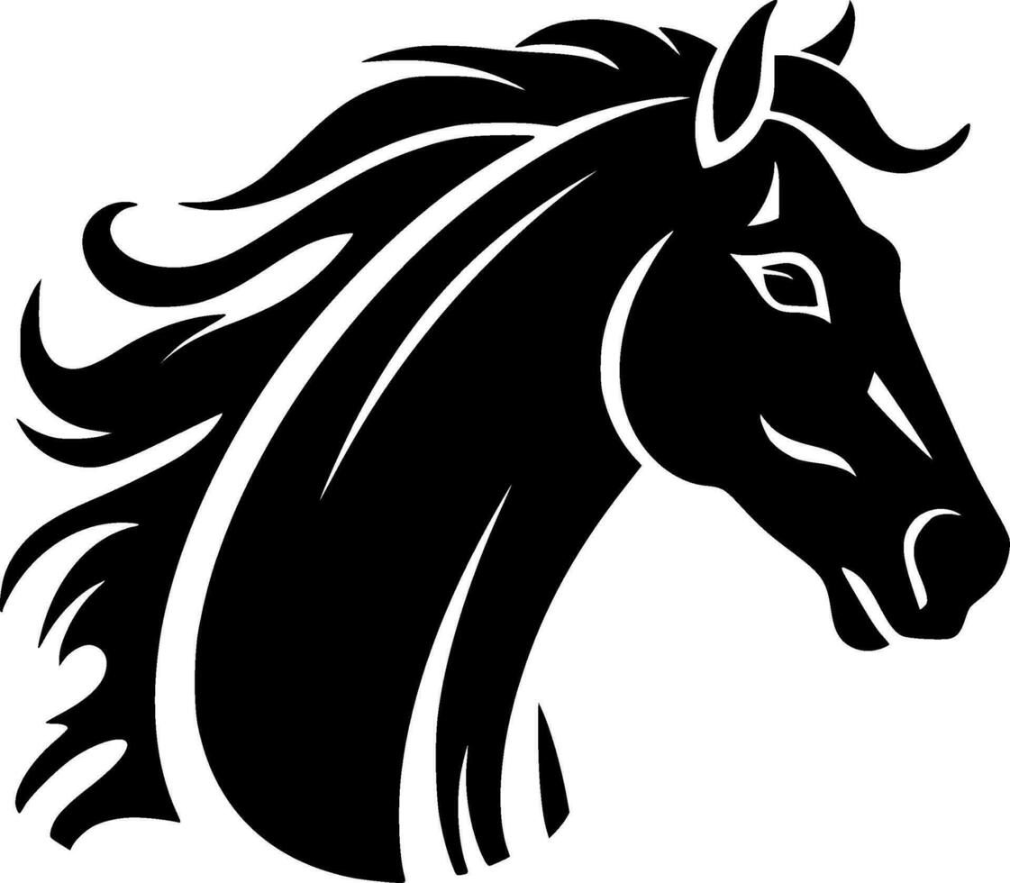 cheval, minimaliste et Facile silhouette - vecteur illustration