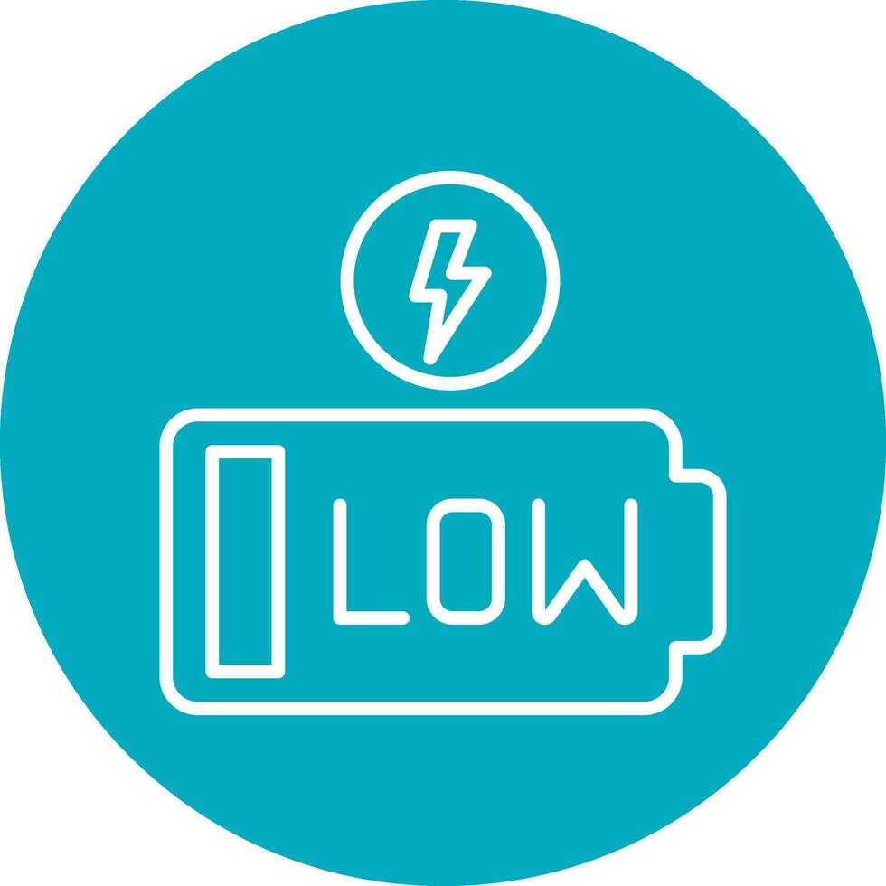 icône de vecteur de batterie faible