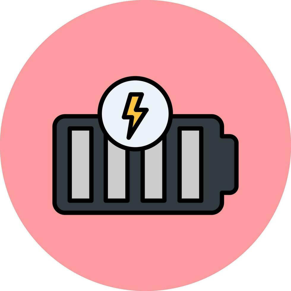 icône de vecteur de batterie pleine