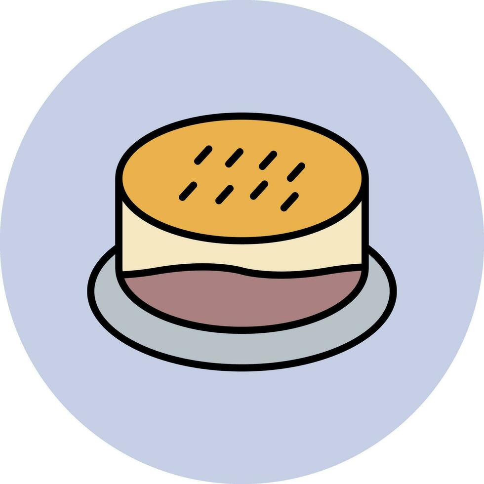 icône de vecteur de gâteau au fromage