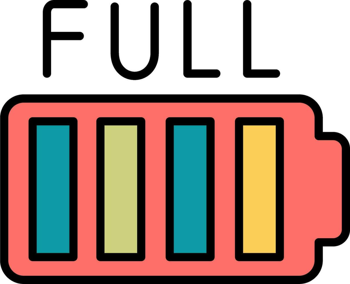icône de vecteur de batterie pleine
