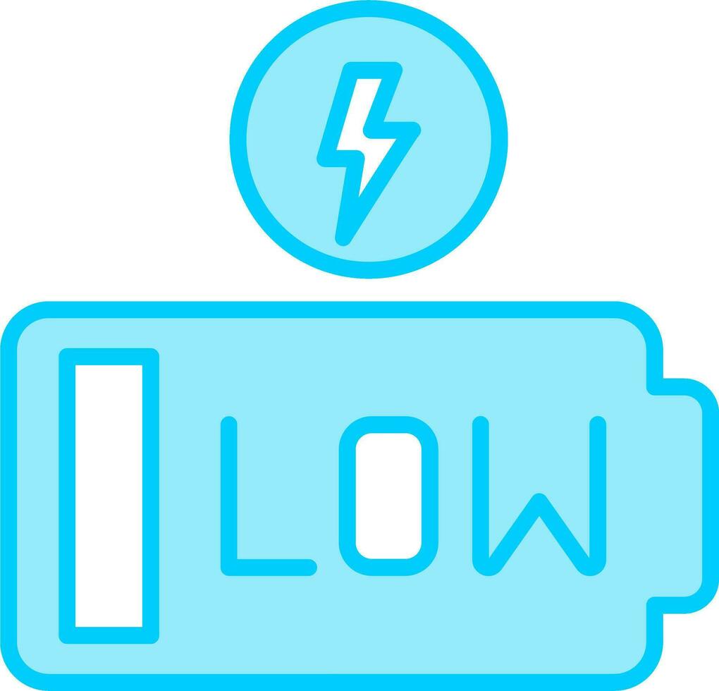 icône de vecteur de batterie faible