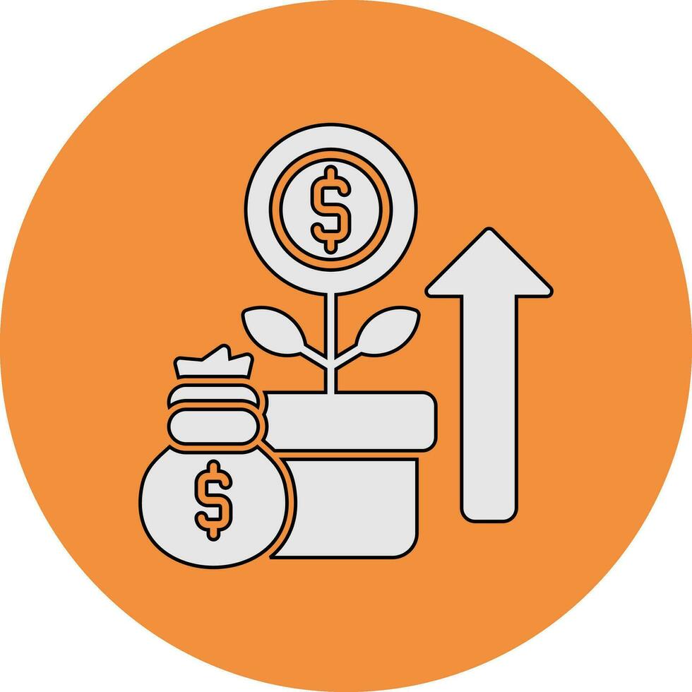 icône de vecteur de croissance