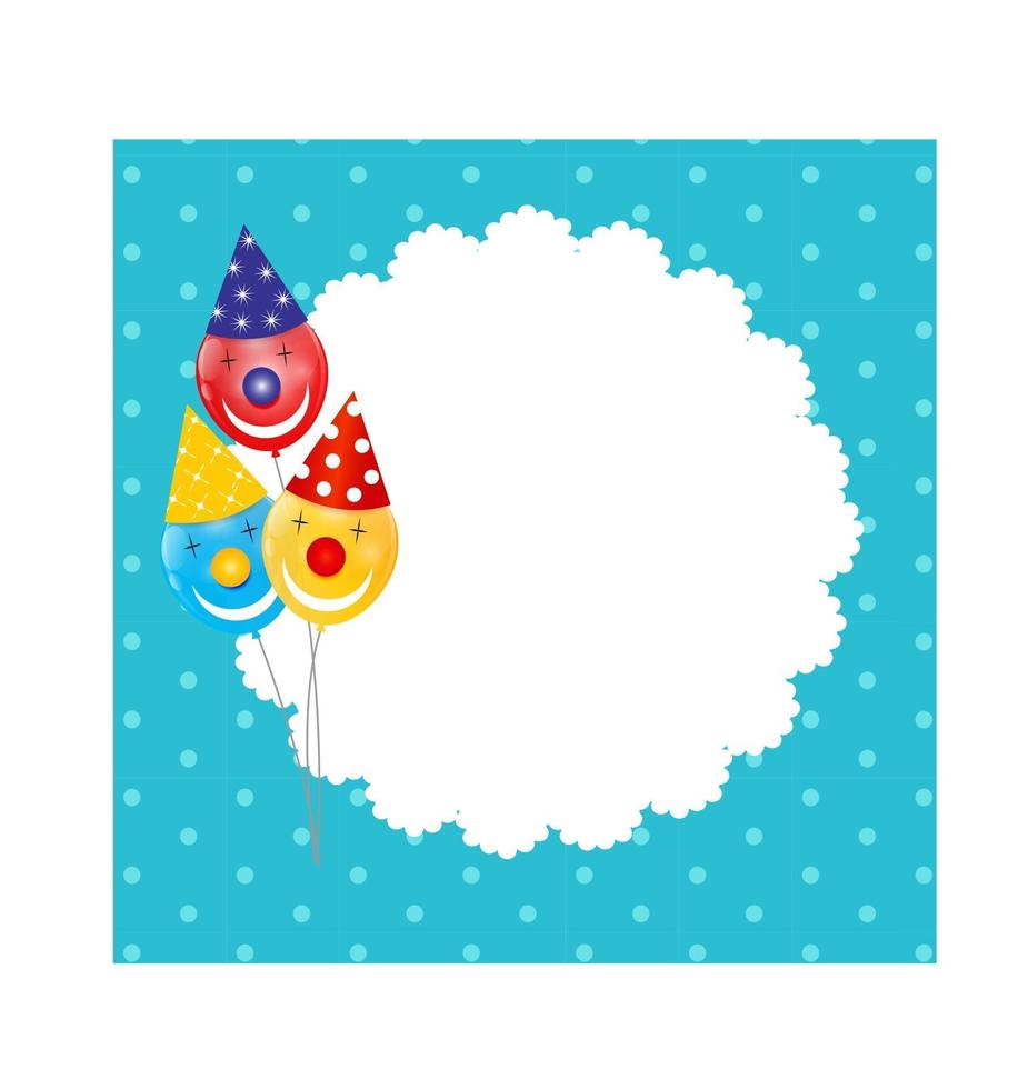 illustration vectorielle de couleur ballons brillants fond vecteur