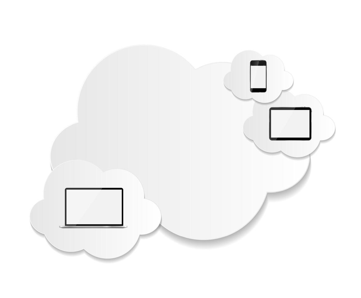 illustration vectorielle de cloud computing business concept vecteur