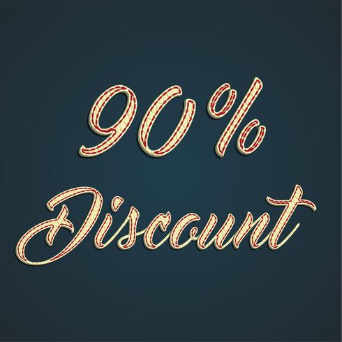 Signe de cuir «discount», illustration vectorielle vecteur