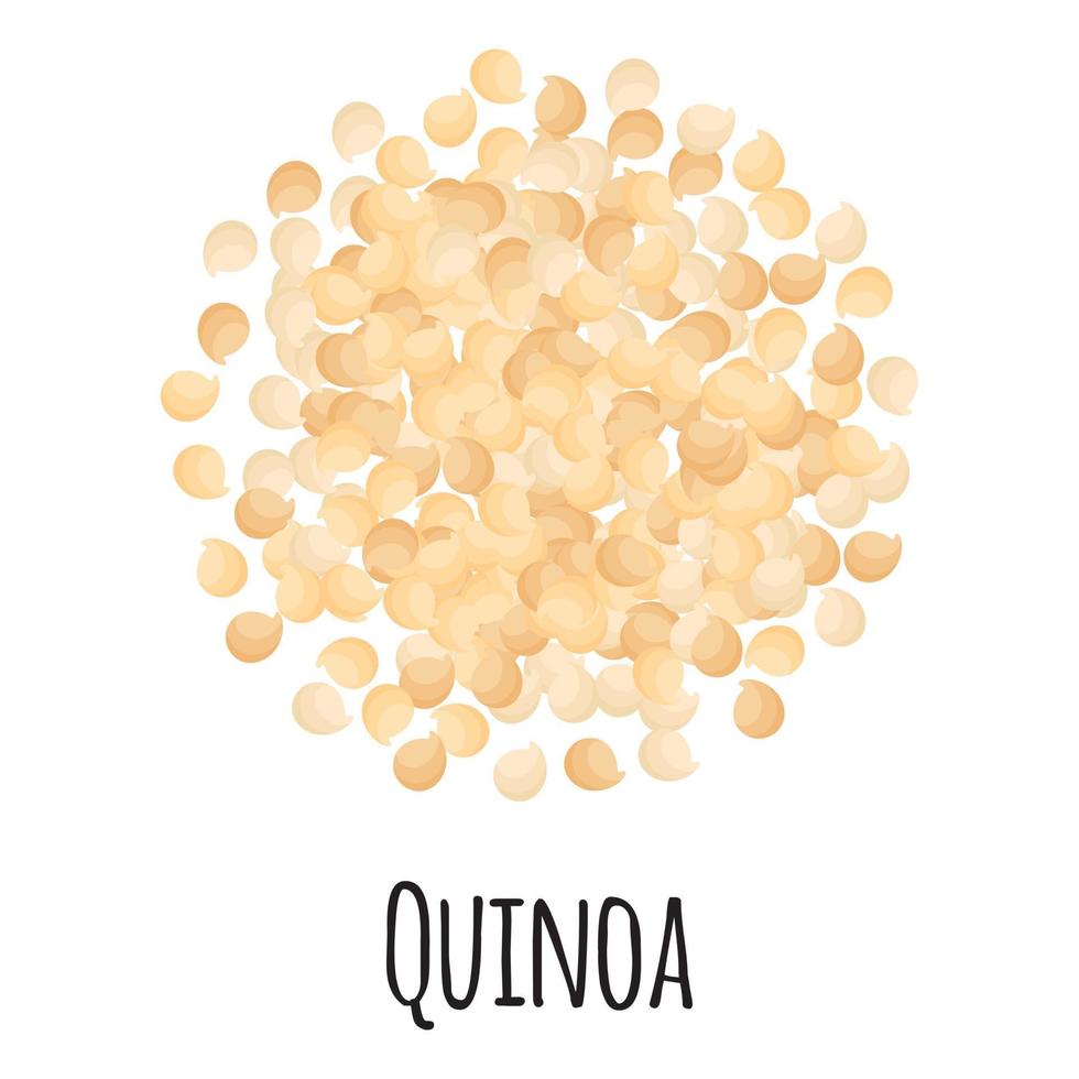 quinoa pour la conception, l'étiquette et l'emballage du marché fermier modèle. vecteur