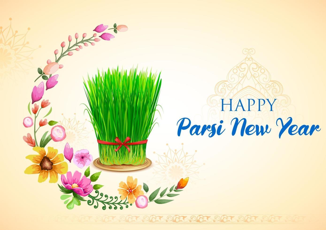 joyeux jamshedi navroz festival fond de parsi vecteur