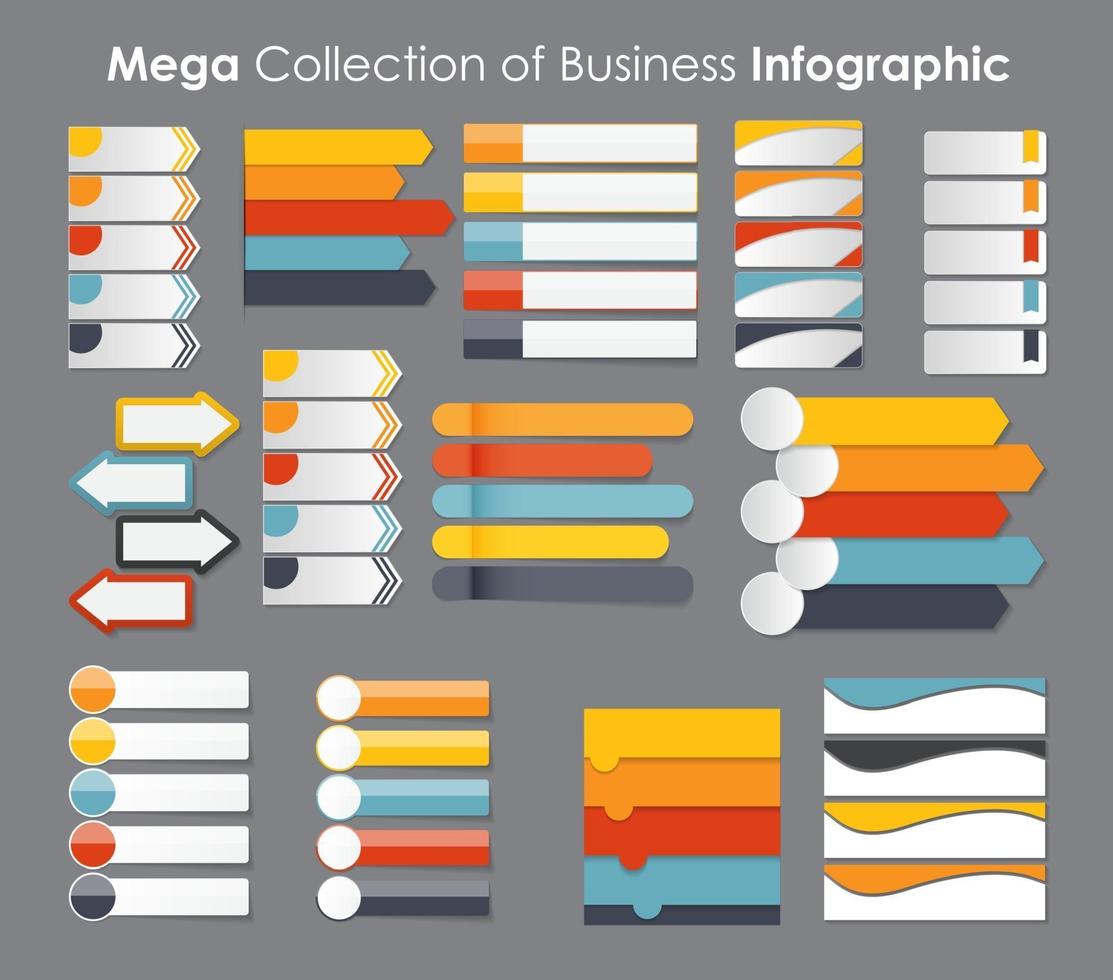 modèles d'infographie pour l'illustration vectorielle d'affaires. vecteur