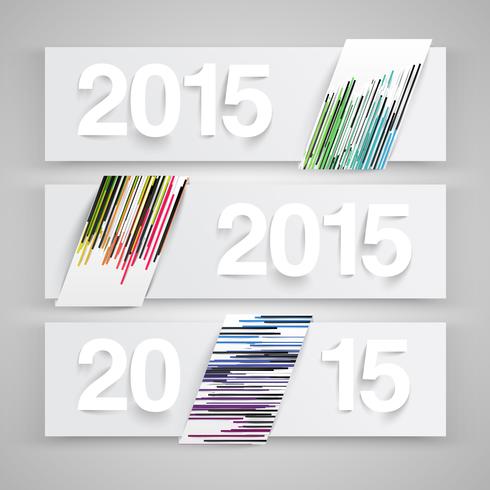 2015 en papier, vecteur